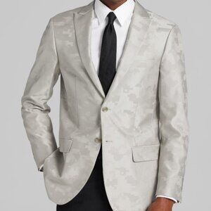 NEW - Jos. A. Bank Tailored Fit Digital Gray Camo Dinner Tuxedo Jacket 44R